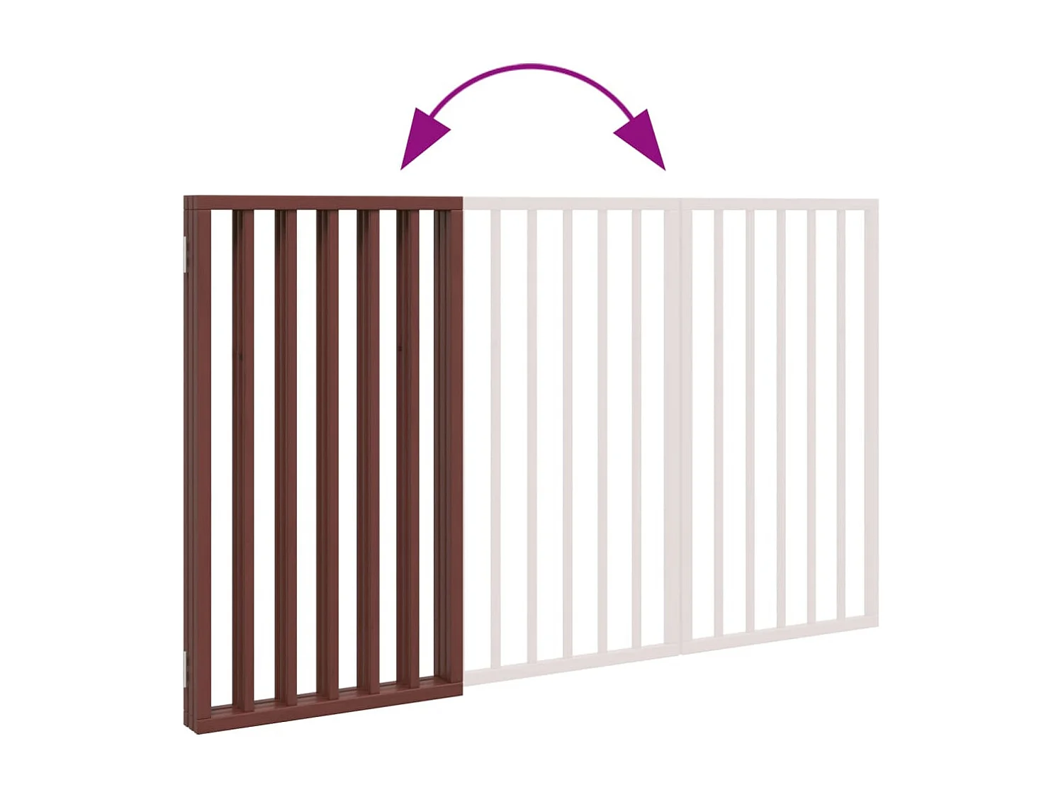 Barrière pour chien pliable 3 panneaux 150 cm bois de peuplier