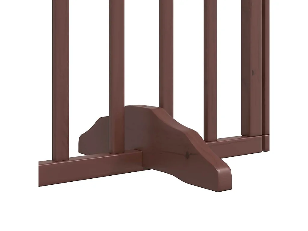 Portão para cães com porta dobrável 6 painéis 300cm álamo castanho
