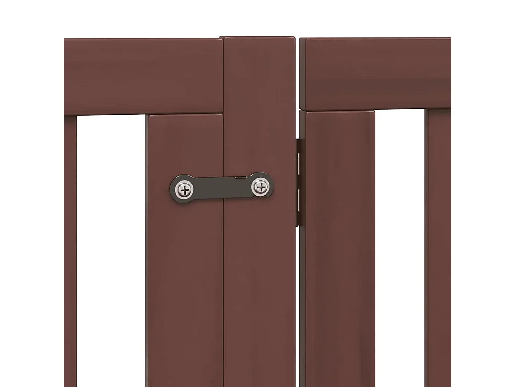 Portão cães com porta dobrável 8 painéis 640 cm álamo castanho