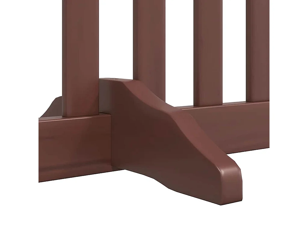 Portão cães com porta dobrável 8 painéis 640 cm álamo castanho