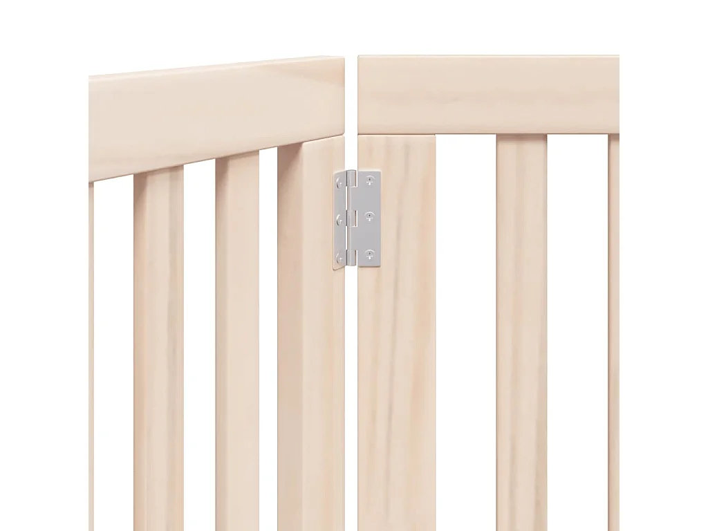 Portão para cães dobrável 3 painéis 150 cm madeira de álamo