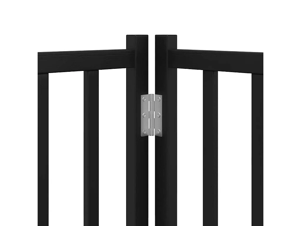Portão para cães com porta dobrável 6 painéis 300 cm abeto preto