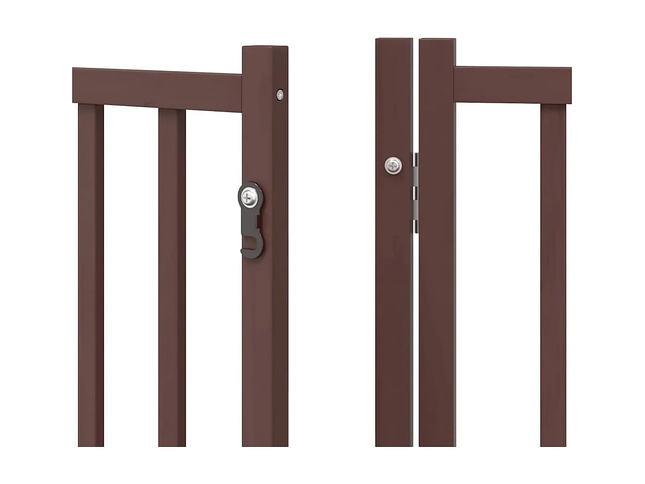 Portão cães com porta dobrável 8 painéis 640 cm álamo castanho