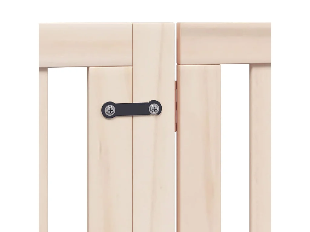 Puerta para perros con puerta plegable de 4 paneles, 320 cm, madera de álamo