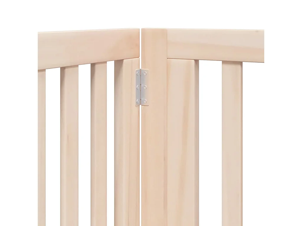 Barrière pour chien avec porte pliable 4 panneaux 320 cm Bois de peuplier
