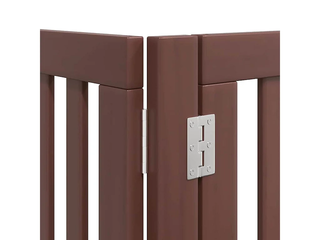 Portão cães com porta dobrável 12 painéis 960 cm álamo castanho