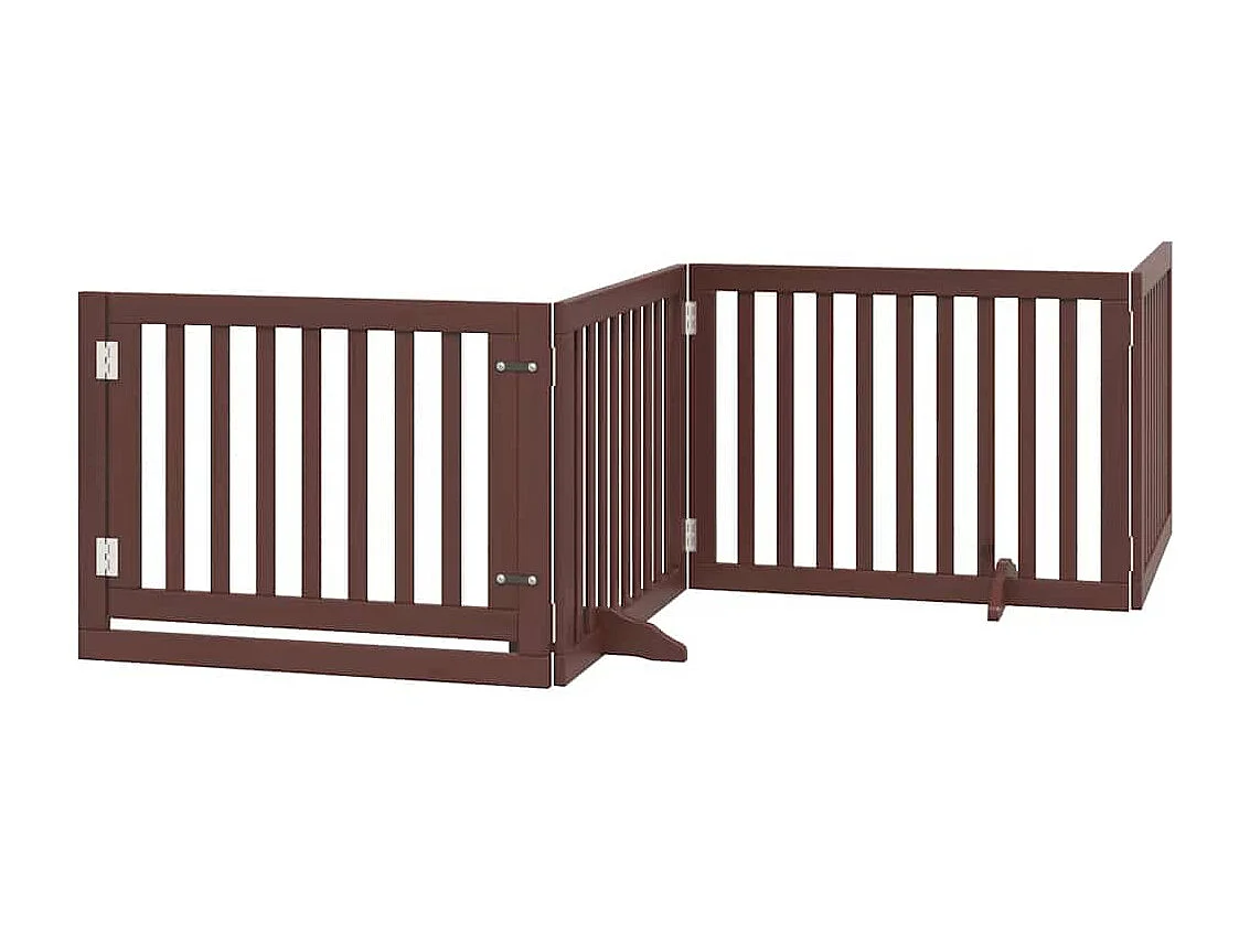 Barrière pour chien porte pliable 12 panneaux bois de peuplier