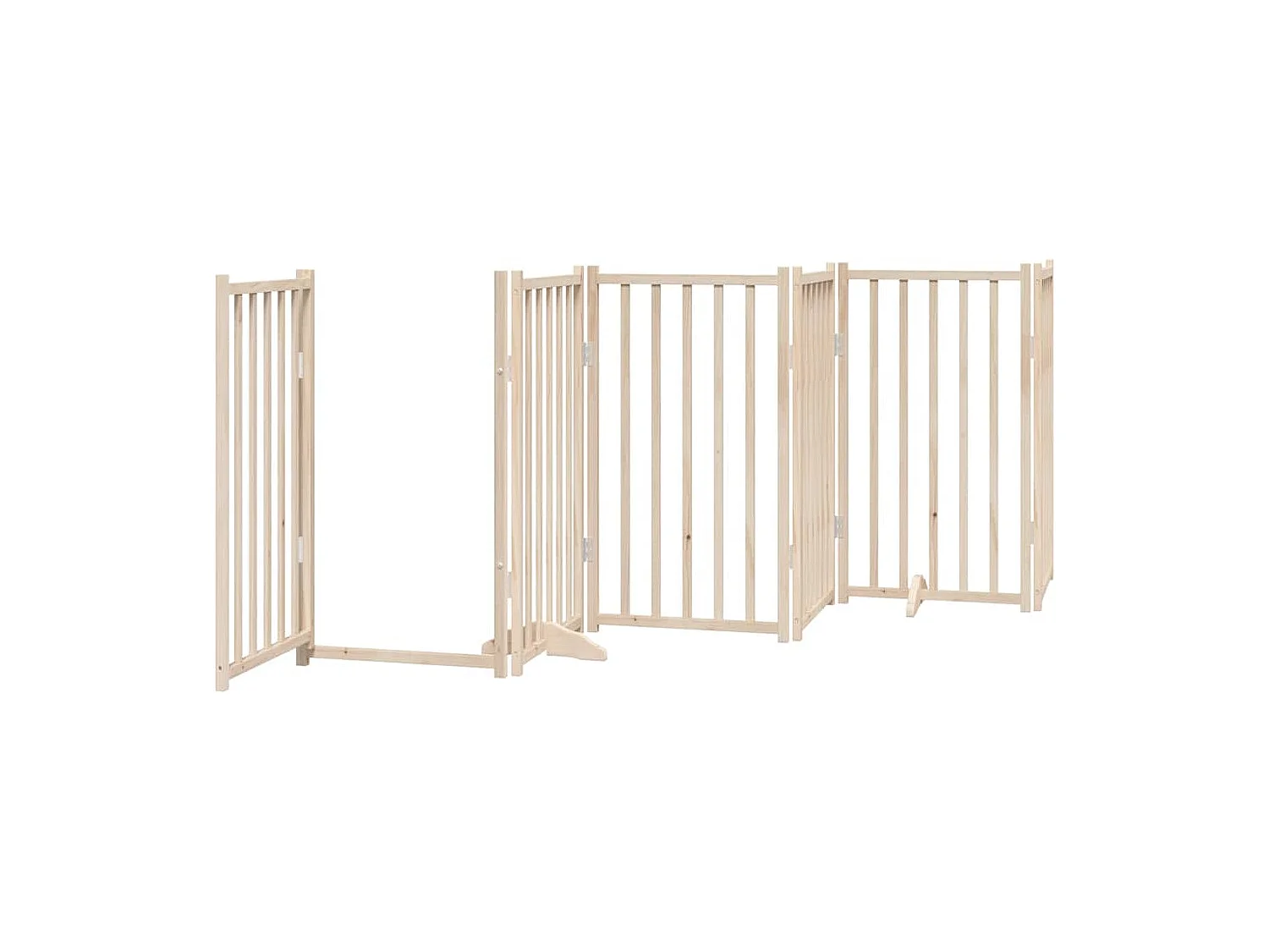 Barrière pour chien porte pliable 15 panneaux bois de peuplier