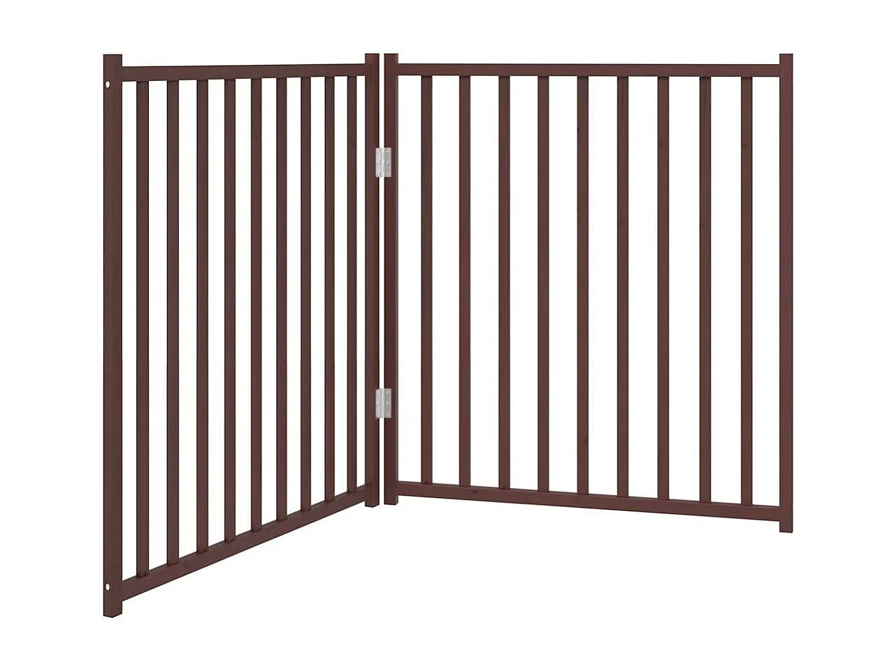 Portão para cães dobrável 2 painéis 160cm abeto carvalho castanho