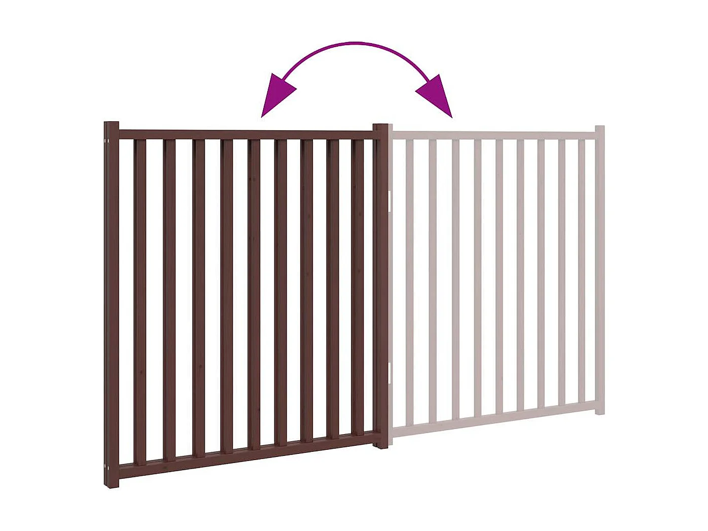 Portão para cães dobrável 2 painéis 160cm abeto carvalho castanho