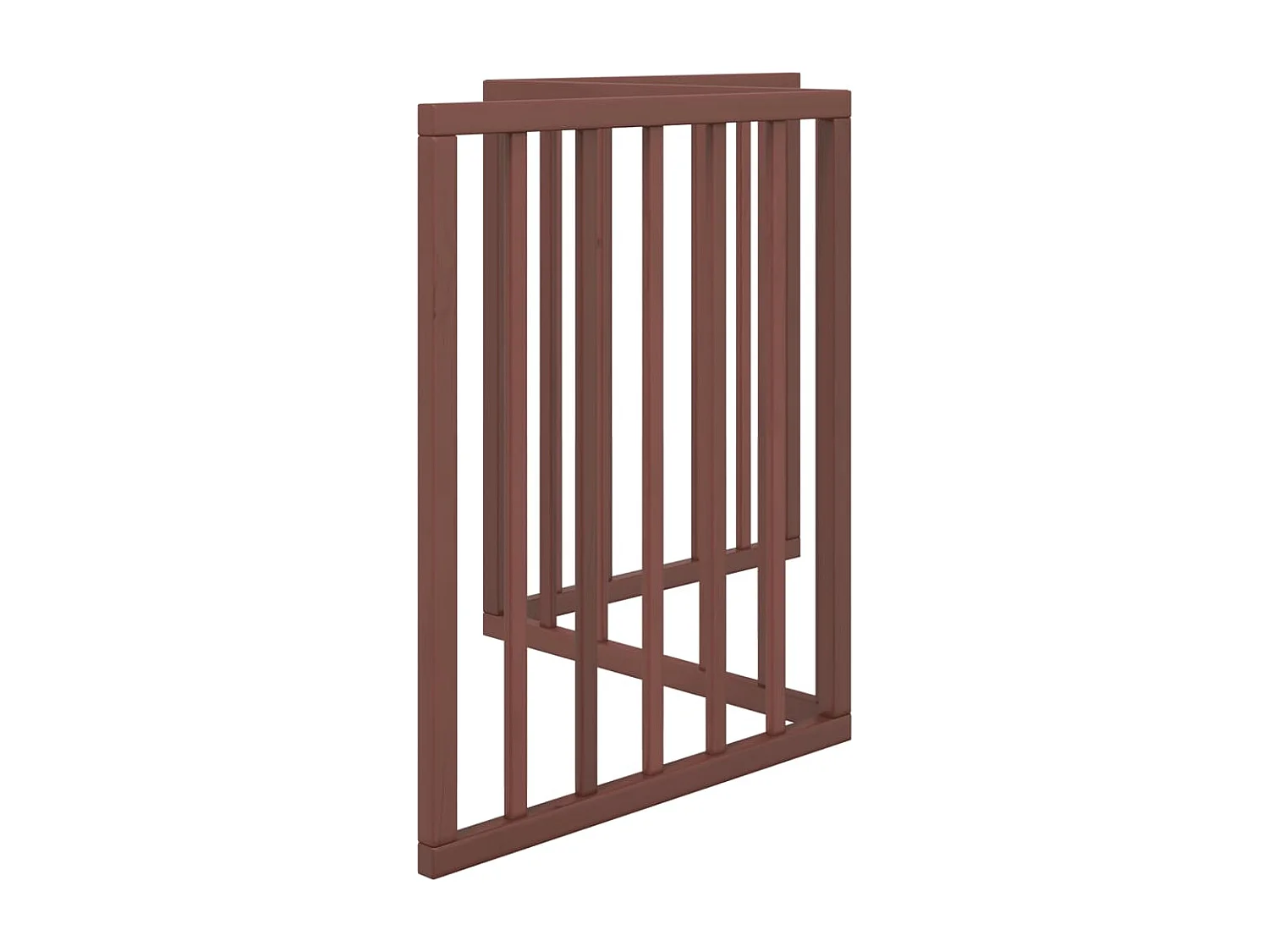 Puerta para perros plegable 3 paneles madera álamo marrón 150cm