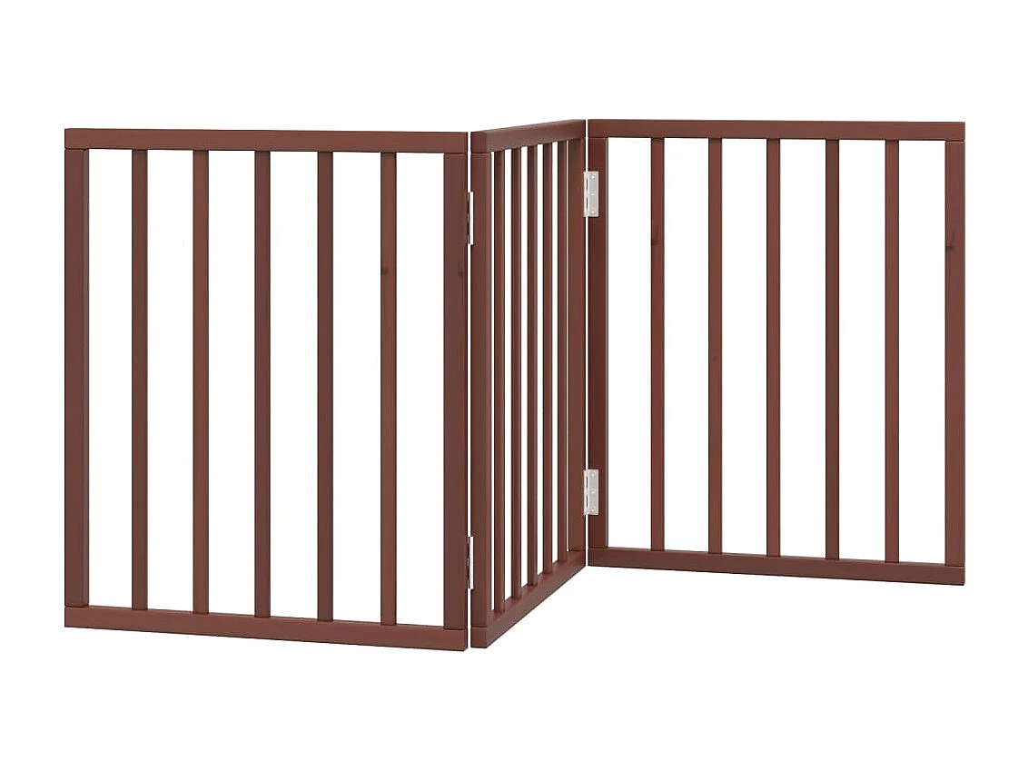 Barrière pour chien pliable 3 panneaux 150 cm bois de peuplier