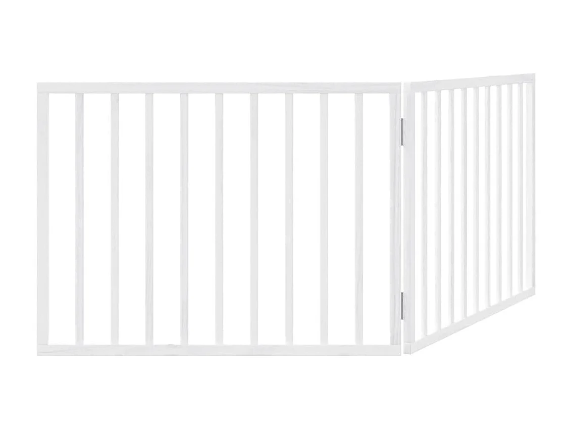 Hondenhek inklapbaar 2 panelen 160 cm populierenhout wit