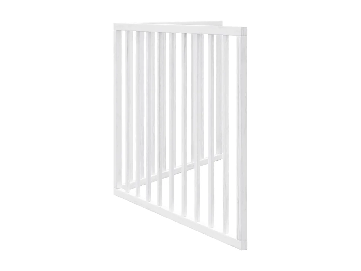 Hondenhek inklapbaar 2 panelen 160 cm populierenhout wit