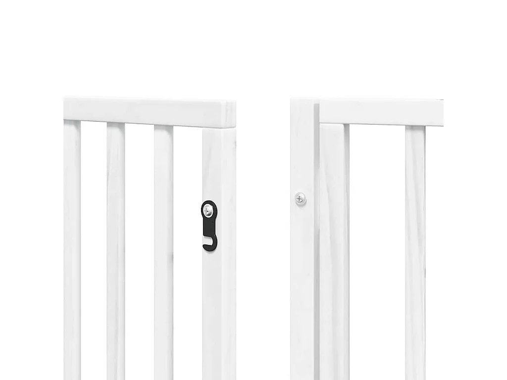 Portão para cães com porta dobrável 6 painéis 480 cm álamo branco