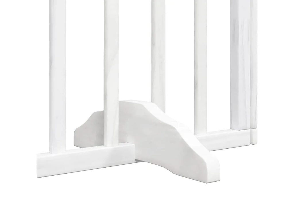 Barrière pour chien porte pliable 6 panneaux blanc bois peuplier