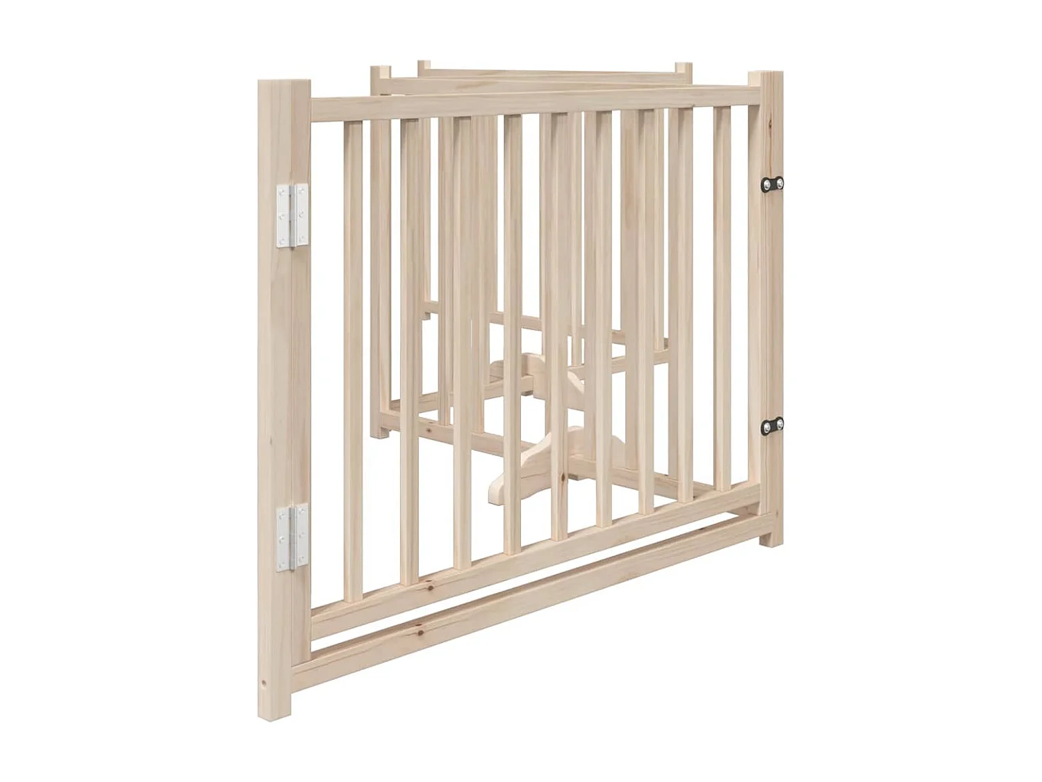 Puerta para perros plegable 4 paneles madera de abeto 320 cm