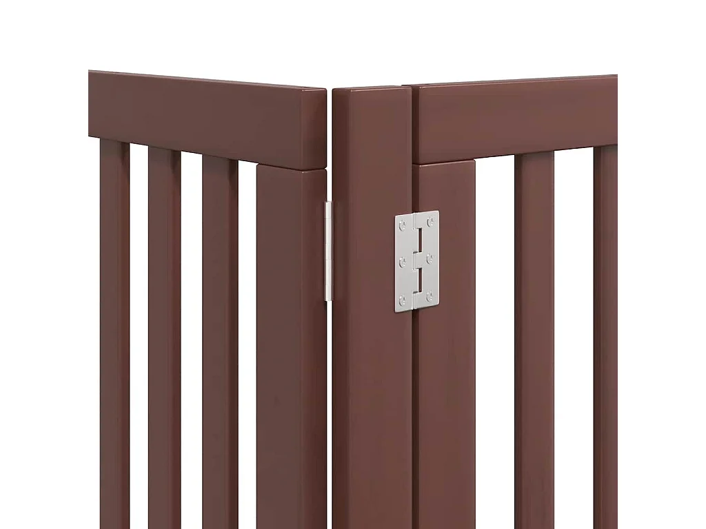 Barrière pour chien porte pliable 9 panneaux bois de peuplier