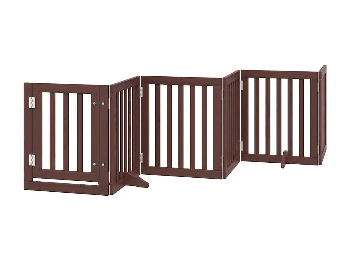 Barrière pour chien porte pliable 9 panneaux bois de peuplier