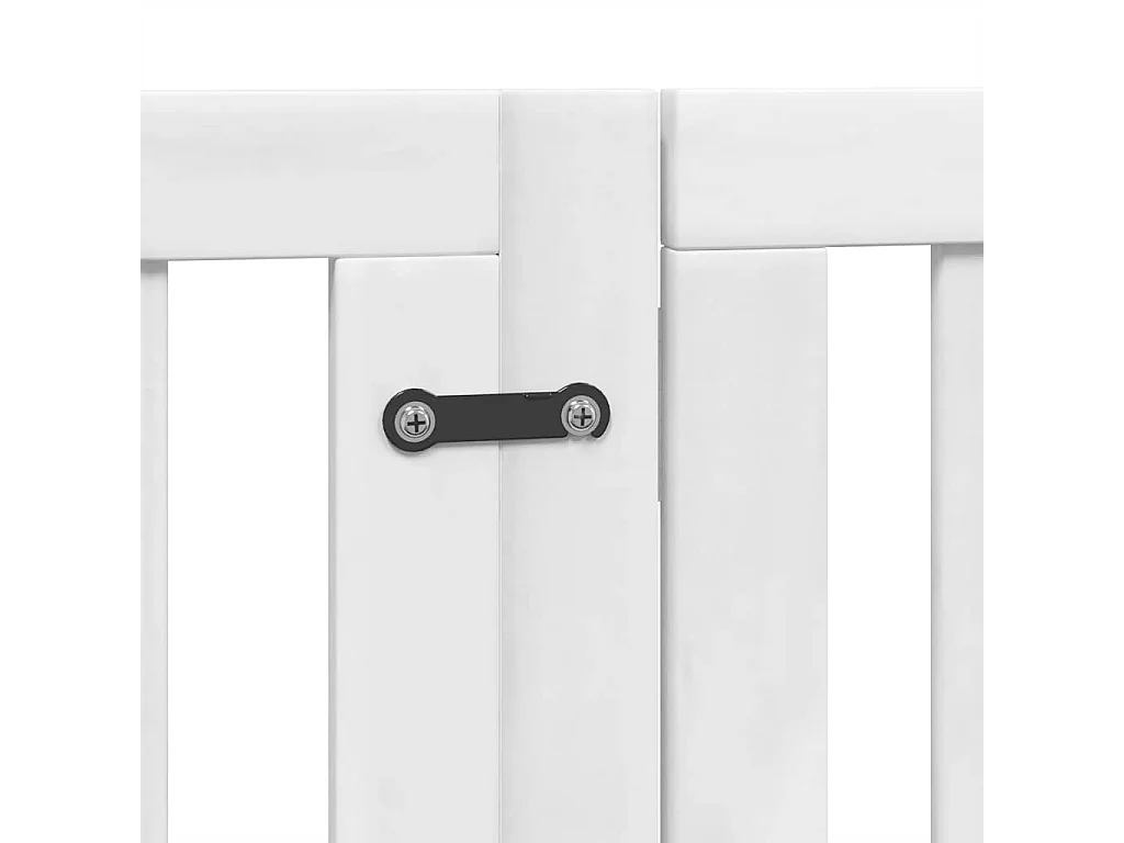 Portão para cães com porta dobrável 12 painéis 600cm álamo branco