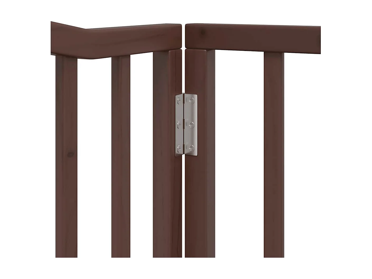 Puerta de perros plegable 6 paneles madera álamo marrón 480 cm