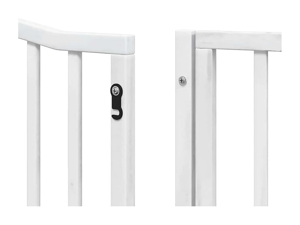 Barrière pour chien porte pliable 10 panneaux bois de peuplier