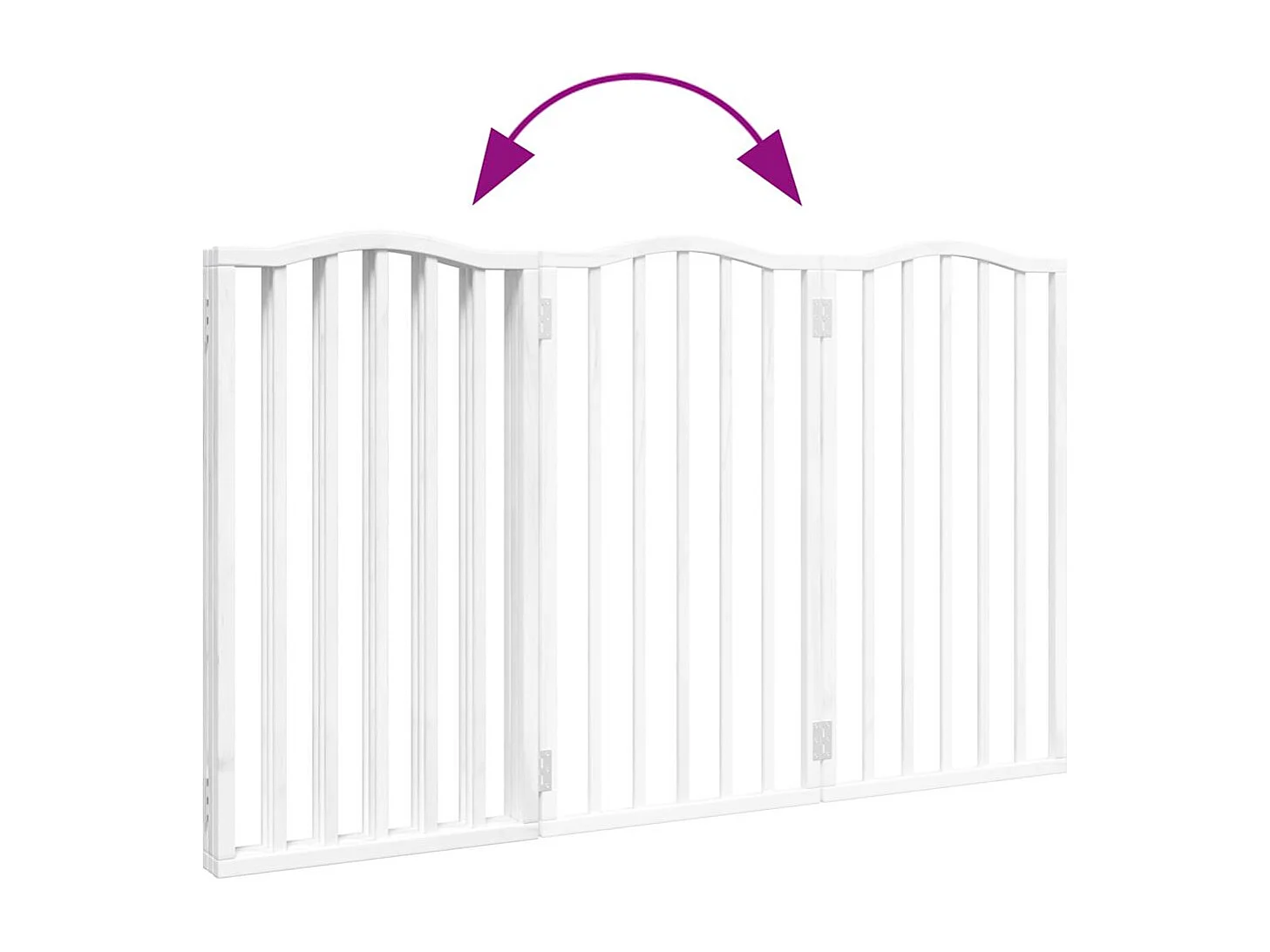 Barrière pour chien pliable 3 panneaux 150 cm bois de peuplier