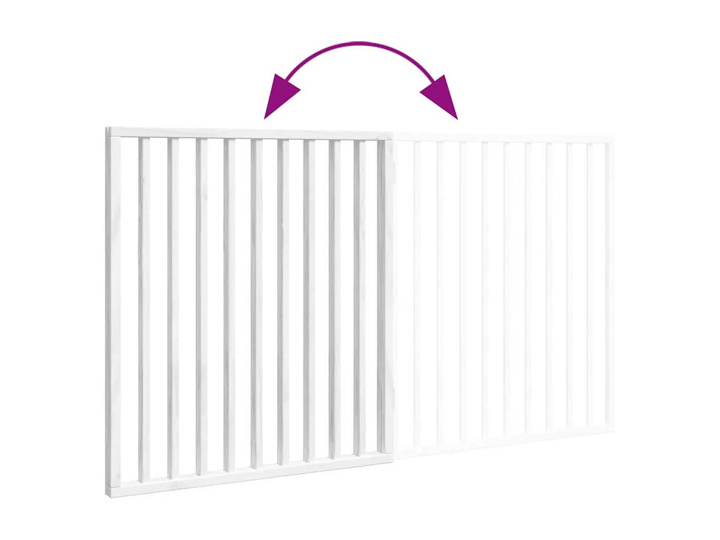 Barrière pour chien pliable à 2 panneaux Blanc 160 cm Bois de peuplier