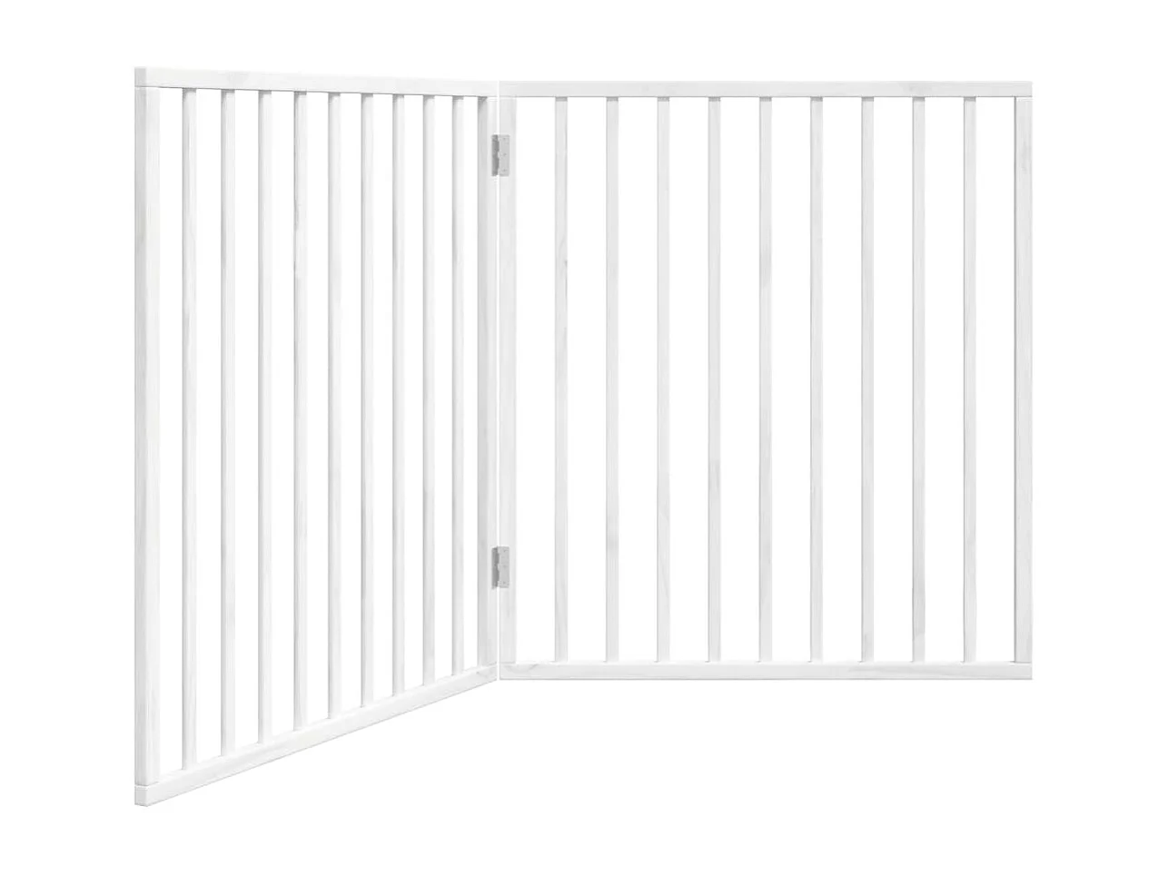 Barrière pour chien pliable à 2 panneaux Blanc 160 cm Bois de peuplier