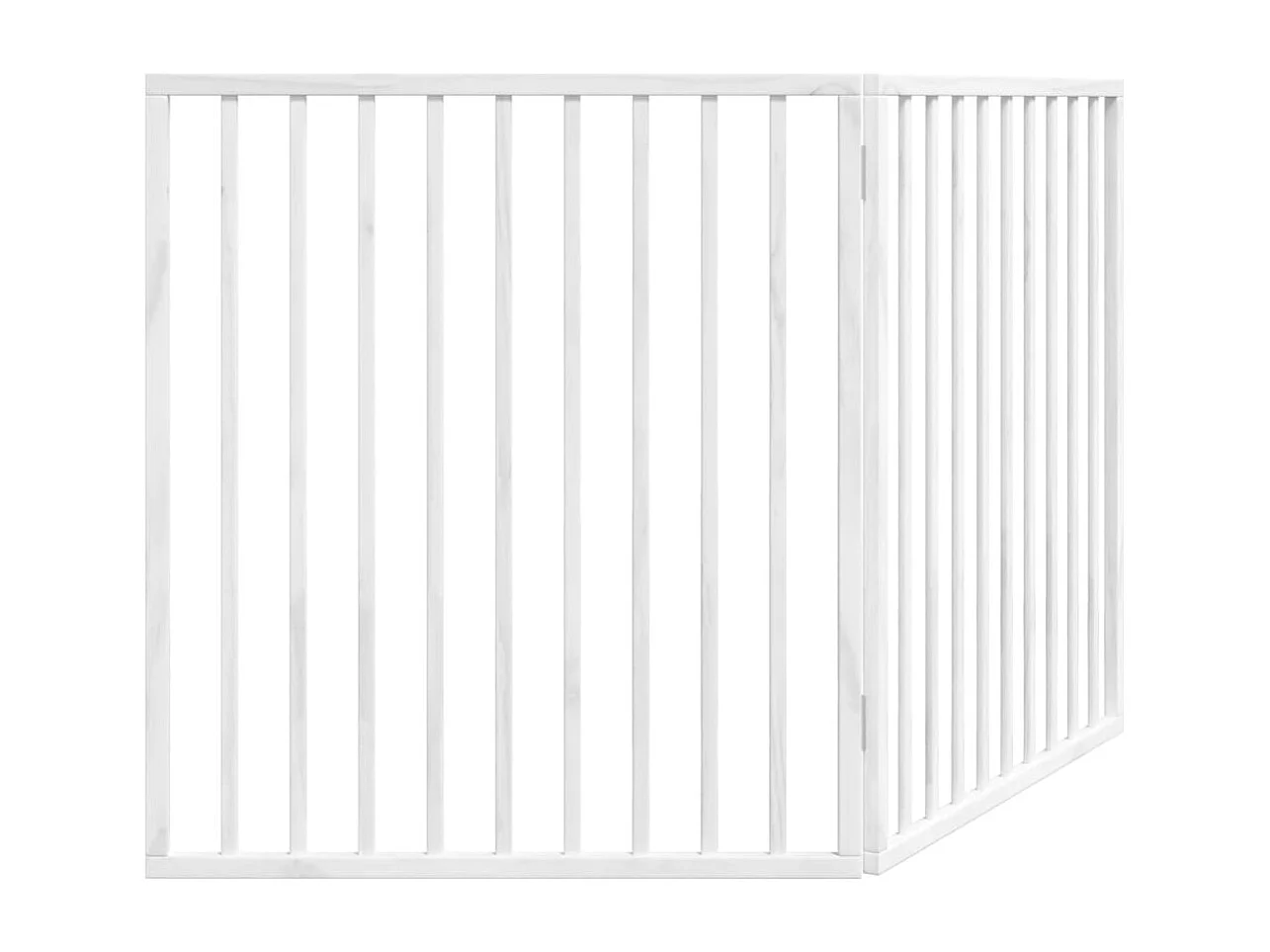 Barrière pour chien pliable à 2 panneaux Blanc 160 cm Bois de peuplier