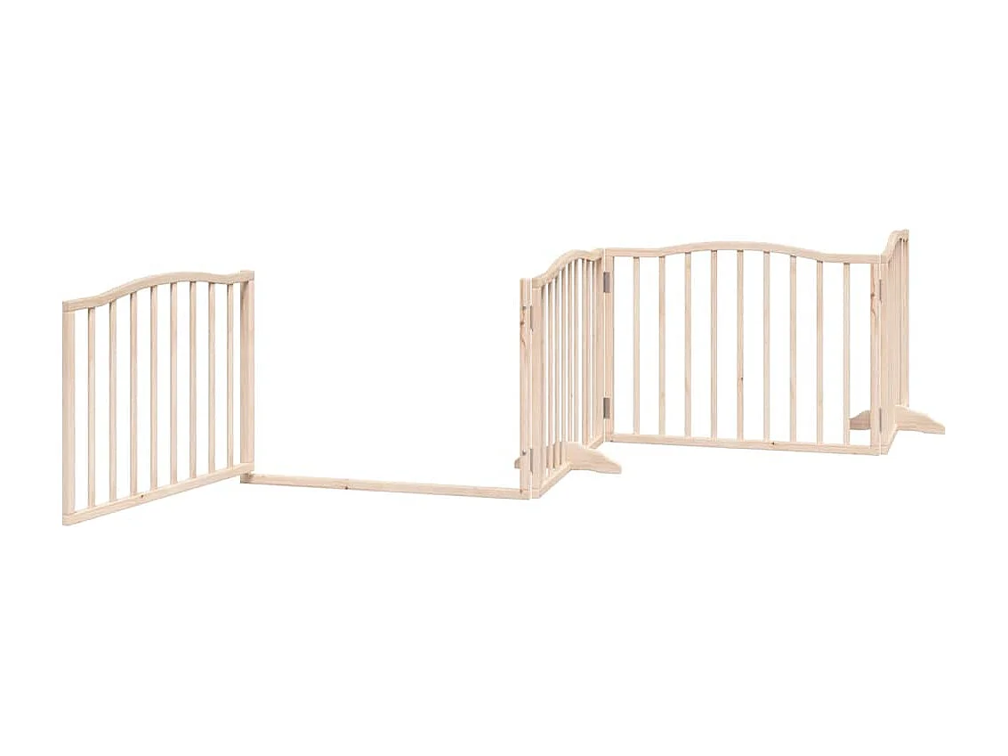 Puerta para perros plegable 10 paneles madera de álamo 800 cm