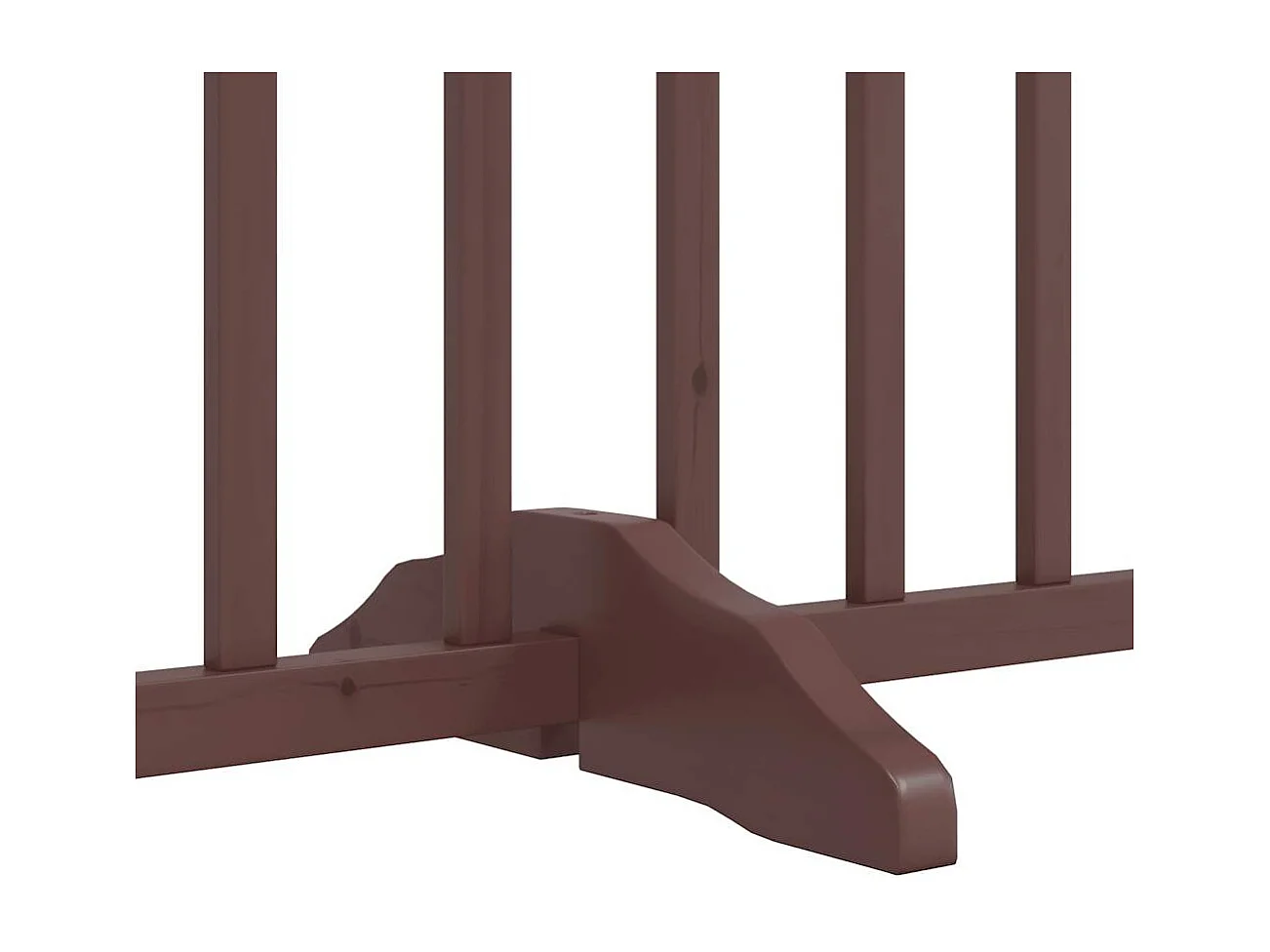 Puerta de perros plegable 6 paneles madera abeto marrón 300 cm