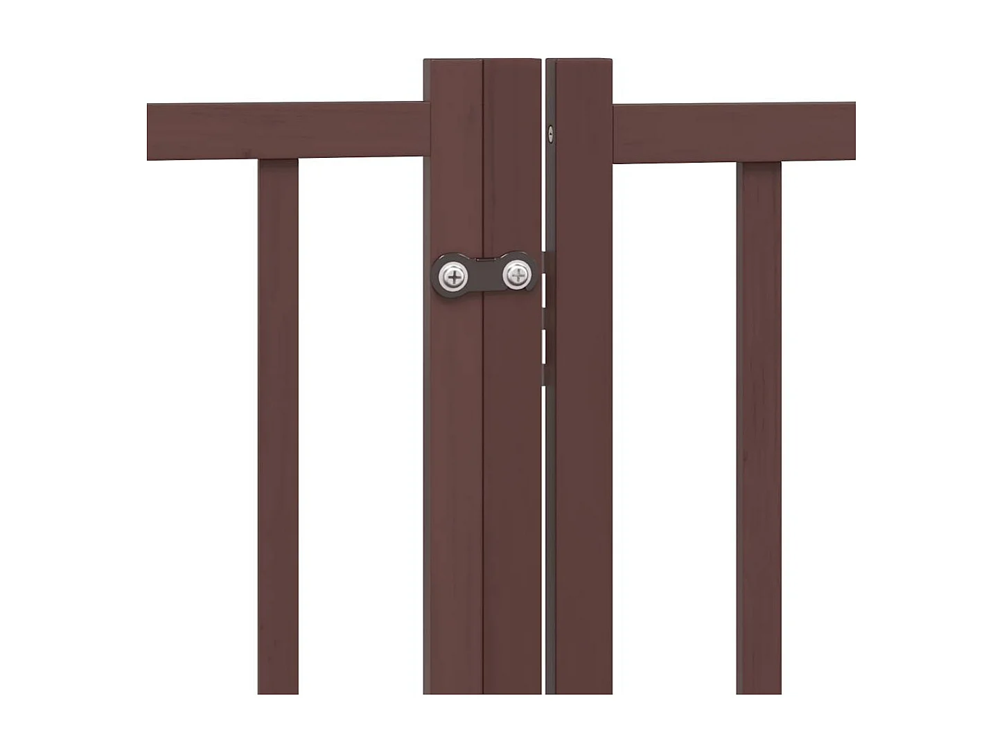 Puerta de perros plegable 6 paneles madera abeto marrón 300 cm