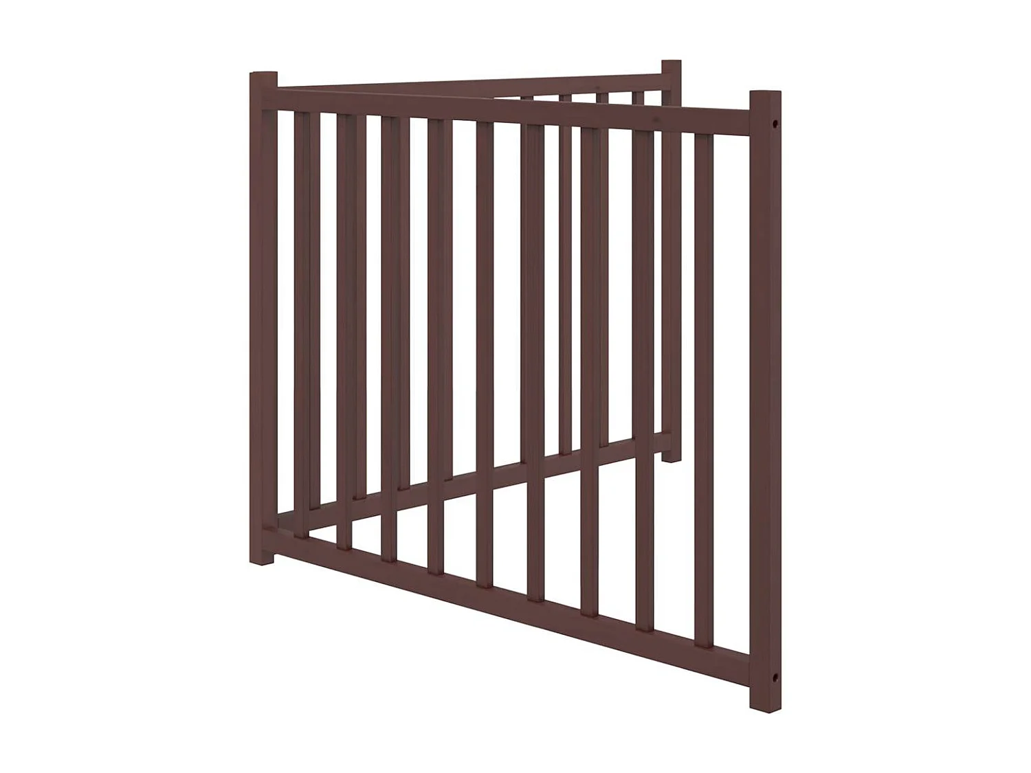 Puerta de perros plegable 2 paneles madera abeto marrón 160 cm