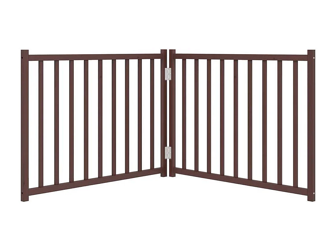 Barrière pour chien pliable 2 panneaux 160 cm bois sapin massif
