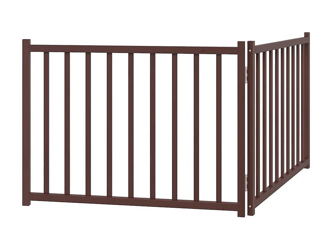 Barrière pour chien pliable 2 panneaux 160 cm bois sapin massif