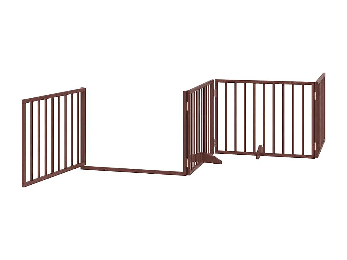 Barrière pour chien porte pliable 12 panneaux bois de peuplier