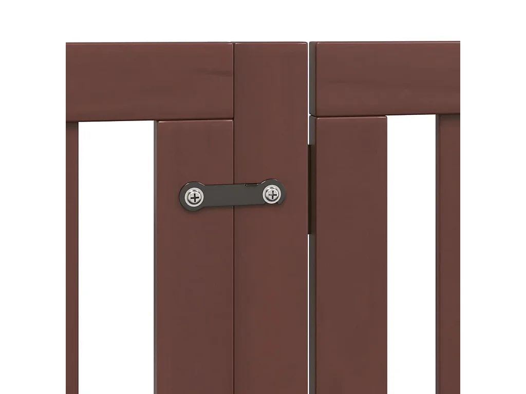 Portão para cães com porta dobrável 6 painéis 300cm álamo castanho