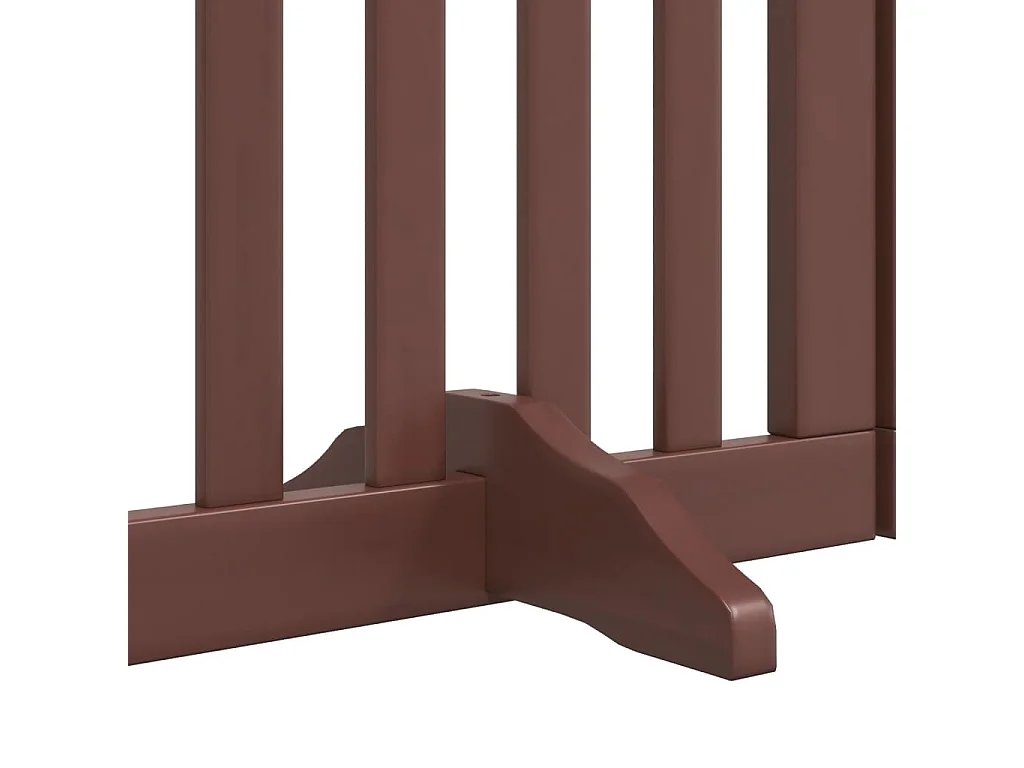 Portão para cães com porta dobrável 6 painéis 300cm álamo castanho