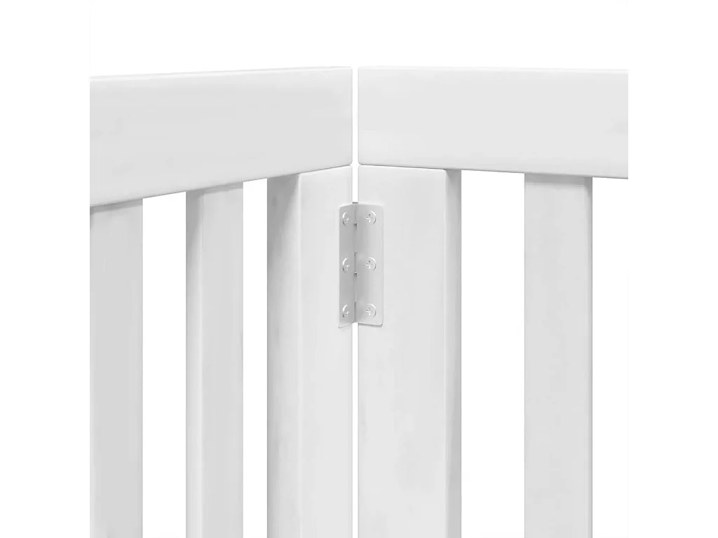 Portão para cães com porta dobrável 6 painéis 300 cm álamo branco
