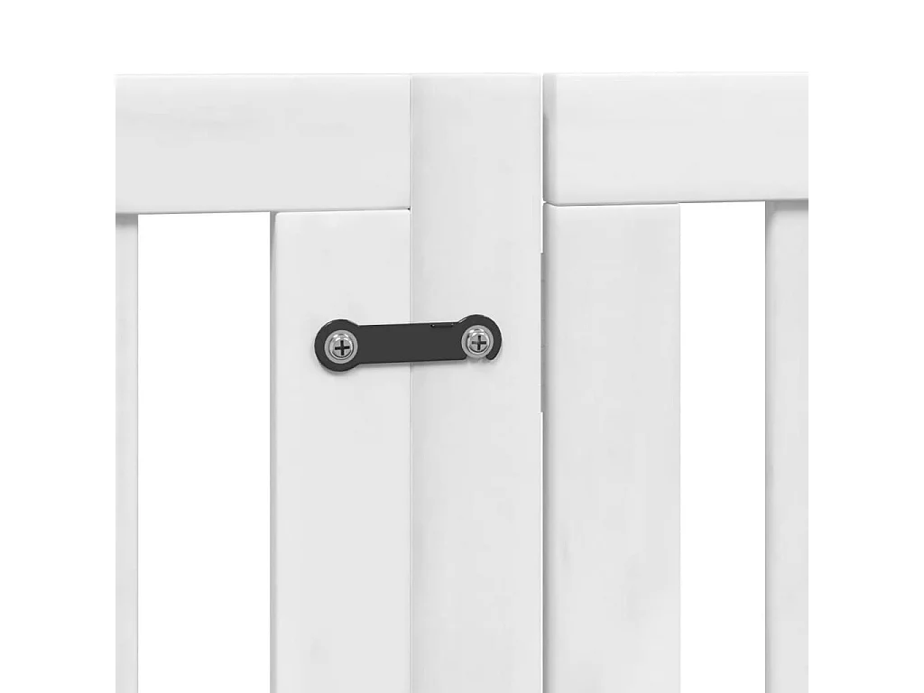 Portão para cães com porta dobrável 6 painéis 300 cm álamo branco