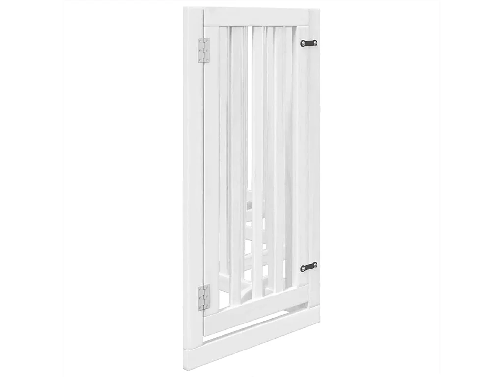 Portão para cães com porta dobrável 6 painéis 300 cm álamo branco