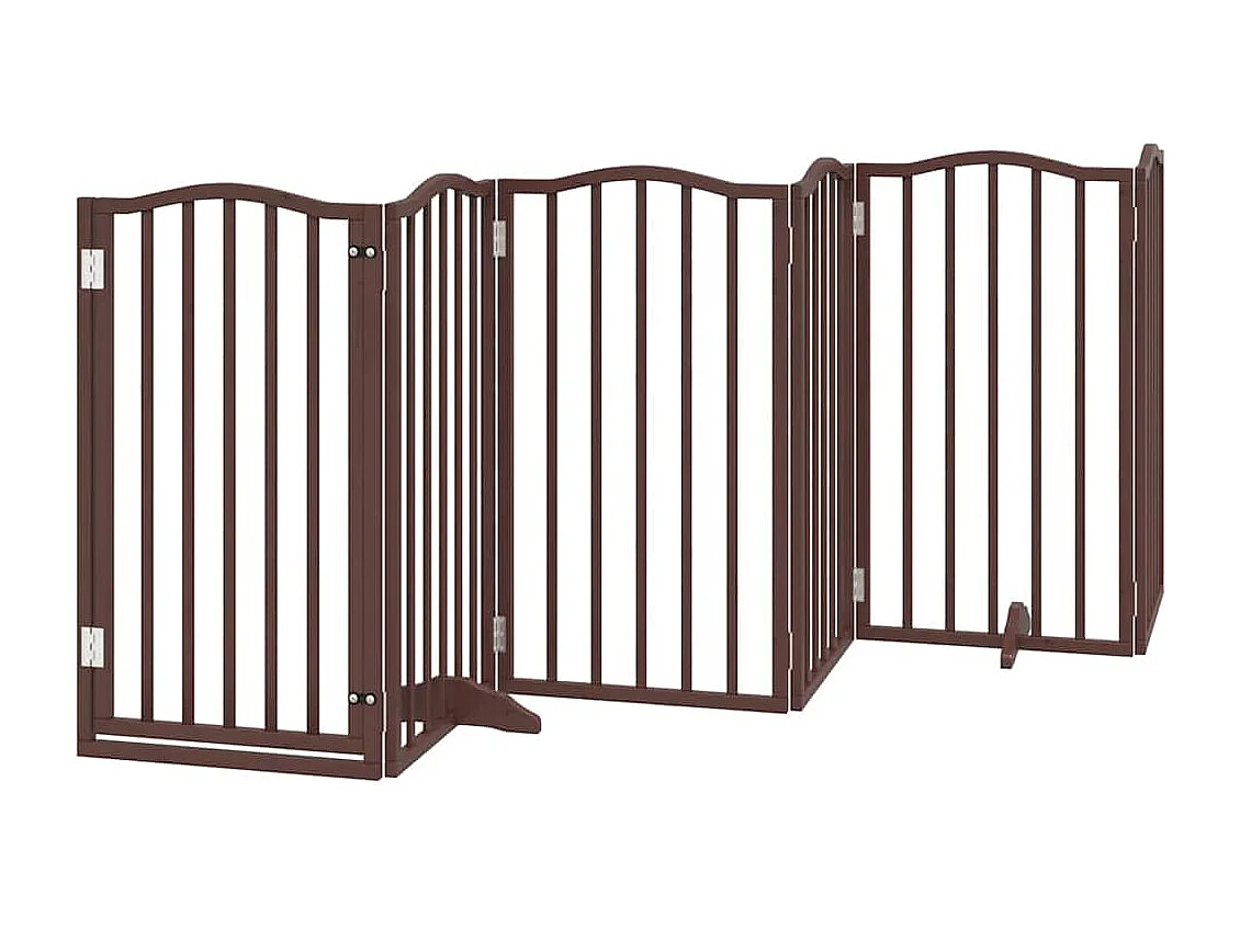 Barrière pour chien porte pliable 12 panneaux bois de peuplier