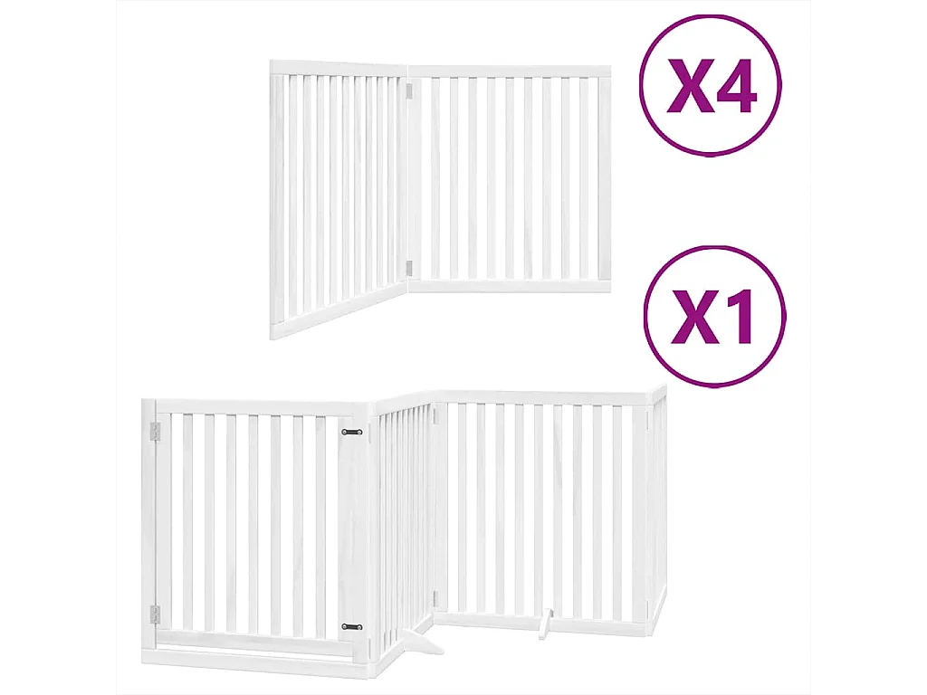 Portão para cães com porta dobrável 12 painéis 960cm álamo branco