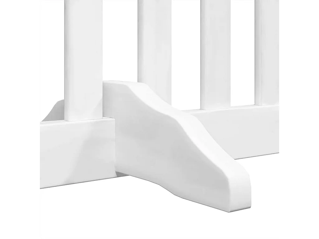 Portão para cães com porta dobrável 12 painéis 960cm álamo branco