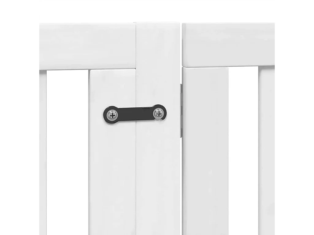 Portão para cães com porta dobrável 12 painéis 960cm álamo branco