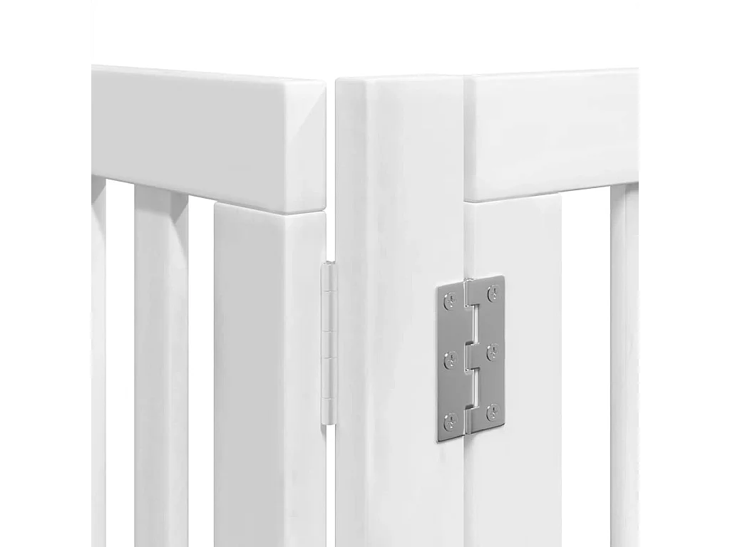 Portão para cães com porta dobrável 12 painéis 960cm álamo branco