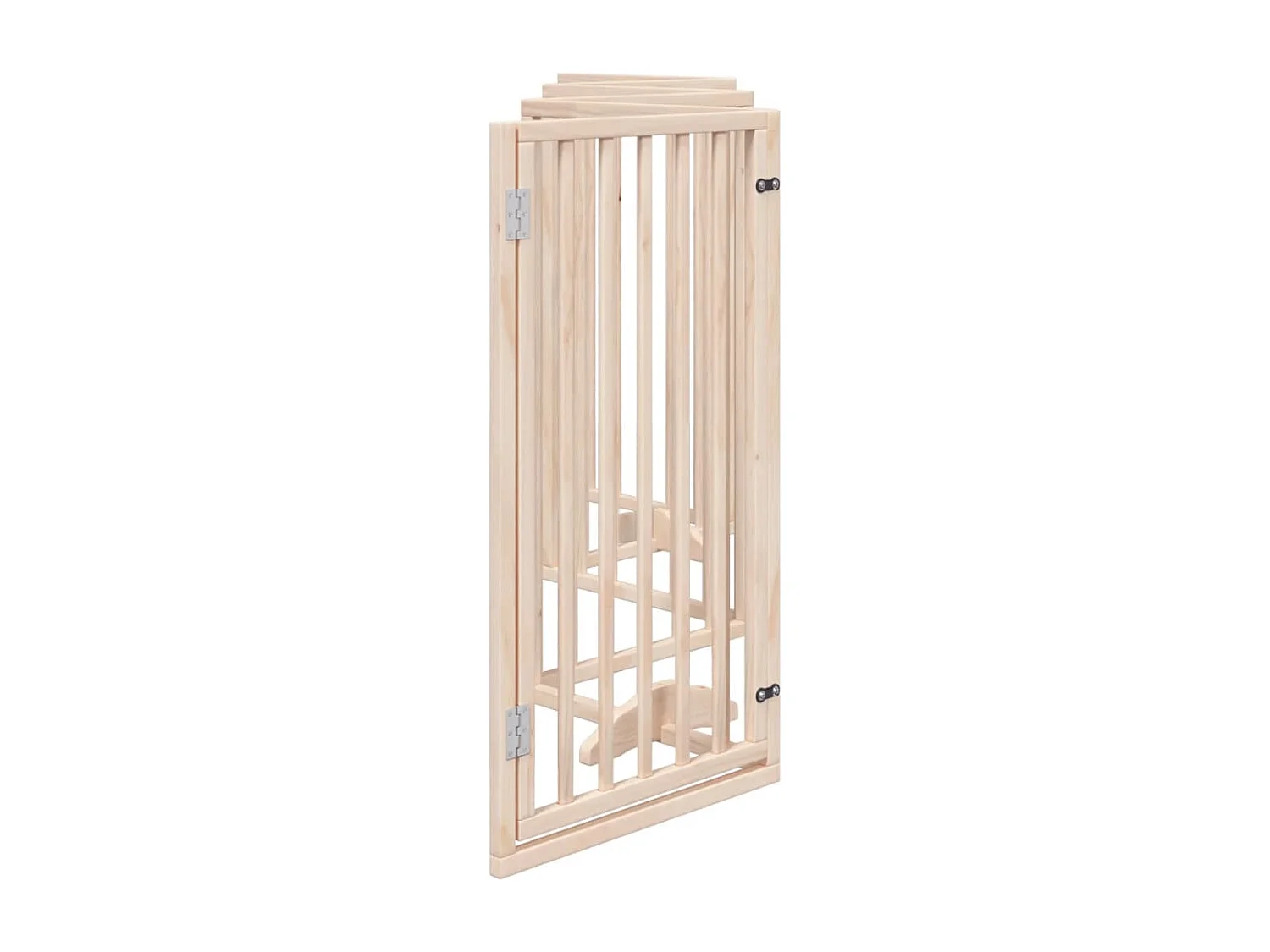Barrière pour chien avec porte pliable 6 panneaux 300 cm Bois de peuplier