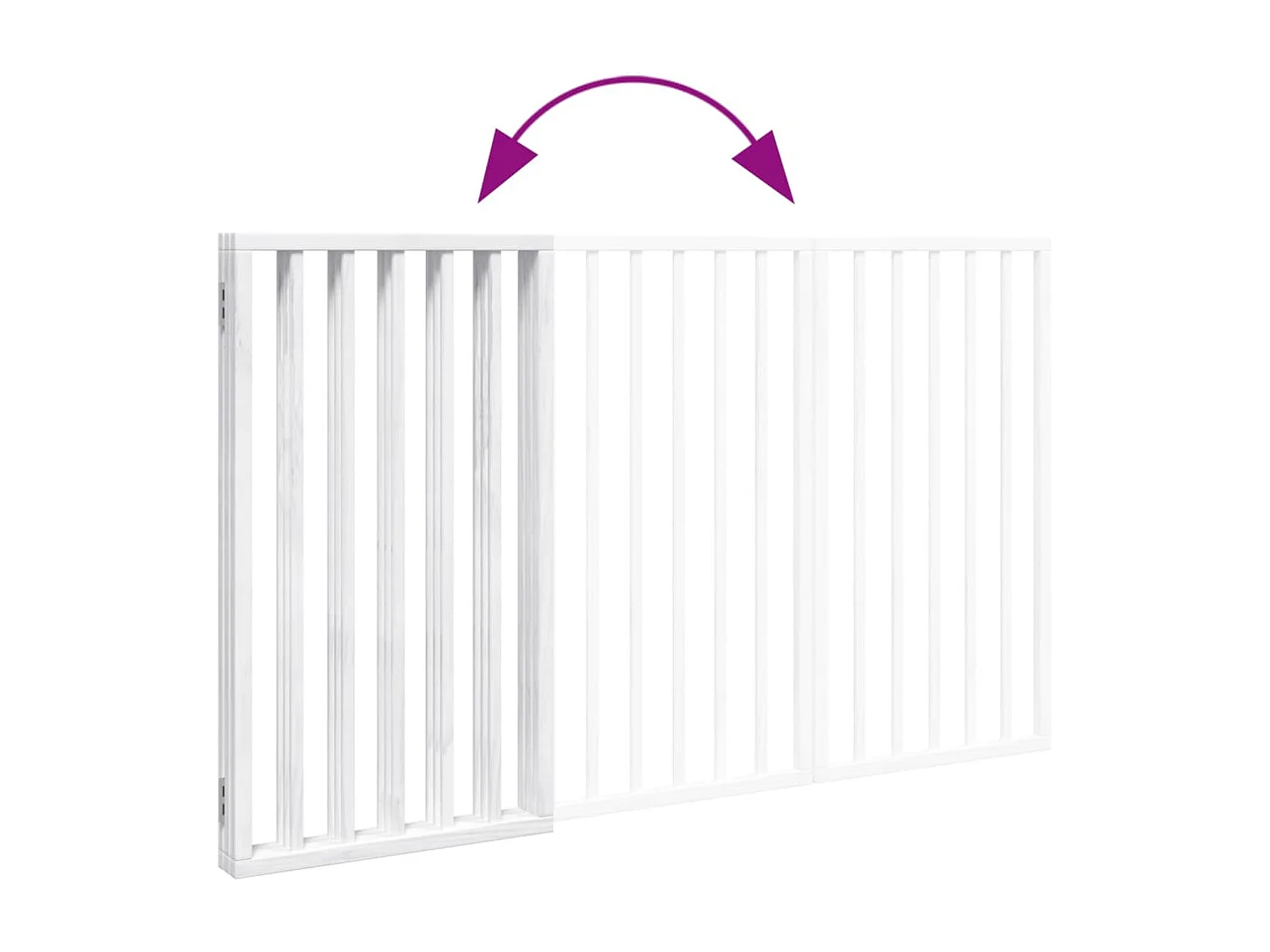 Barrière pour chien pliable à 3 panneaux Blanc 150 cm Bois de peuplier