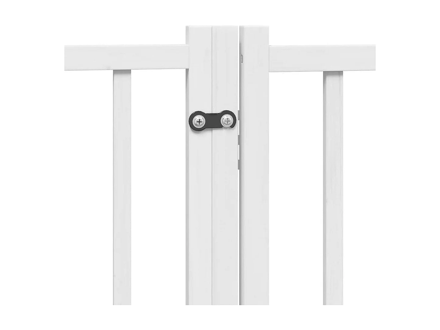 Puerta de perros plegable 10 paneles madera álamo blanca 800 cm